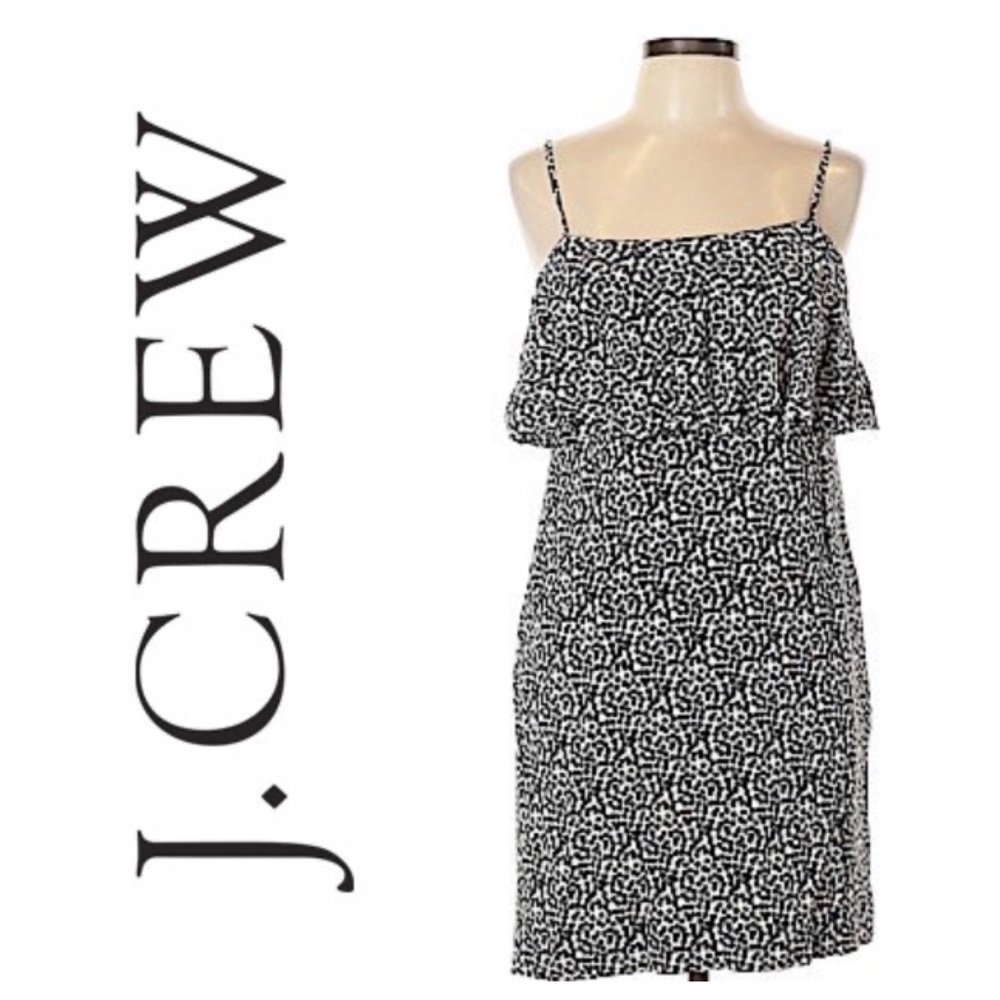 J.Crew Sleeveless Strappy Black/White Dress Size 8